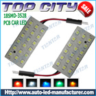 Topcity Car LED Interior Panel Lights 18SMD 3528 7LM Cold white - Car LED Interior Panel Lights